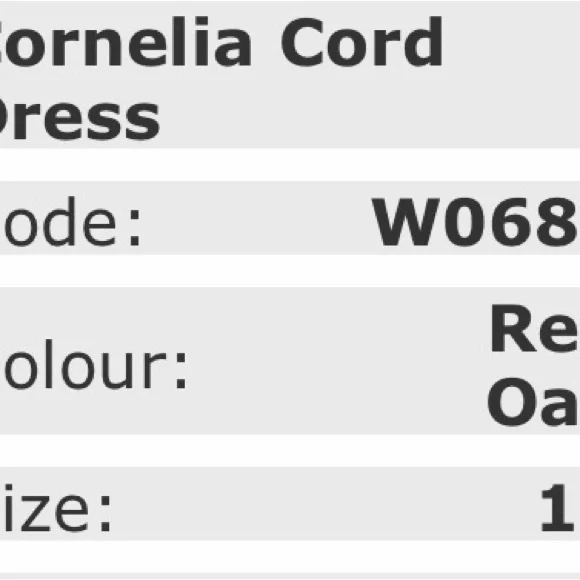 Boden Cordelia Corduroy Red Brown Dress - Picture 7 of 7